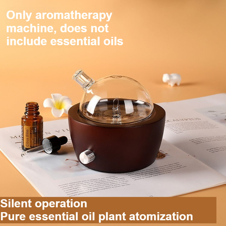 Wooden Glass Waterless Aromatherapy Essential Oil Diffuser