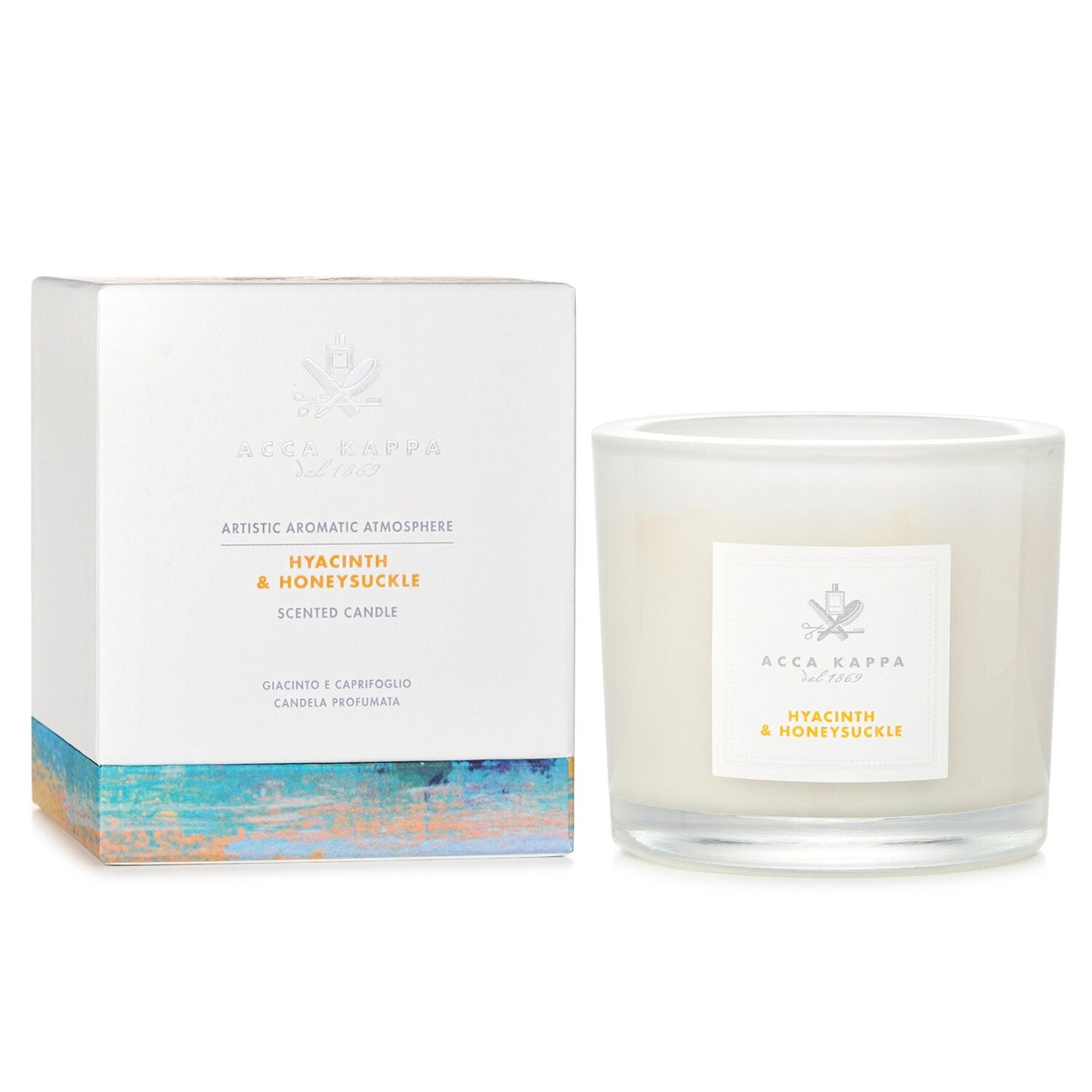 Acca Kappa Scented Candle - Hyacinth & Honeysuckle 180g strawberrynet alternate / packaging view