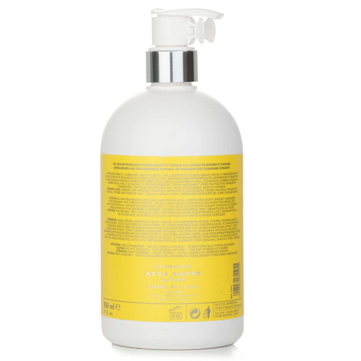 Acca Kappa Green Mandarin Bath & Shower Gel 500mL