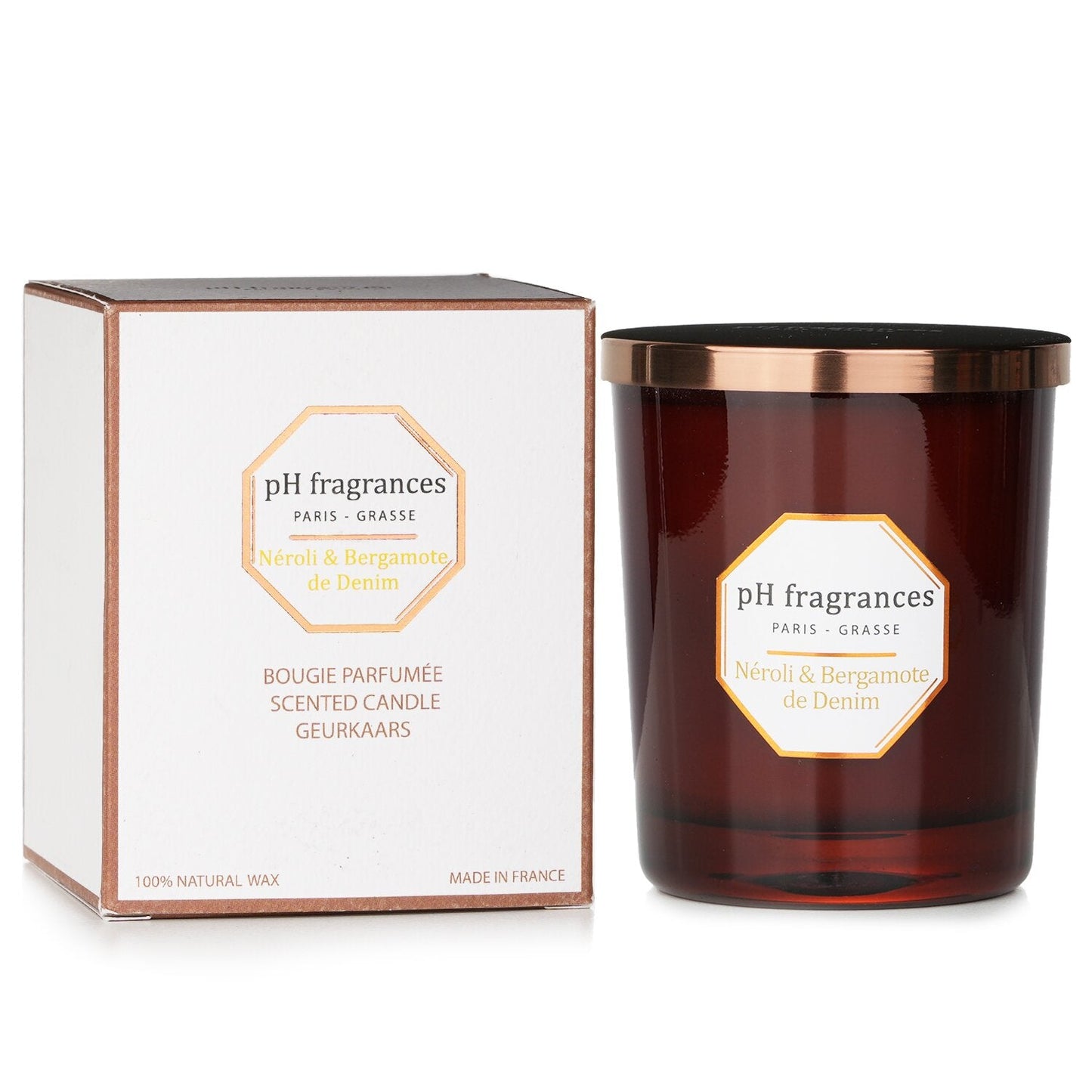 pH fragrances Scented Candle - Neroli & Bergamote De Denim 180g strawberrynet alternate / packaging view