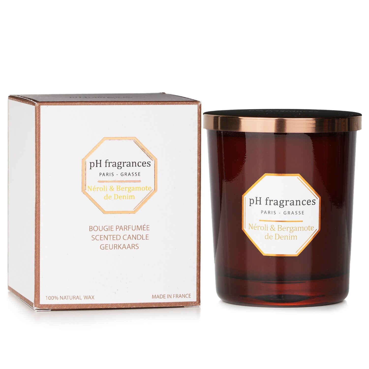 pH fragrances Scented Candle - Neroli & Bergamote De Denim 180g strawberrynet alternate / packaging view