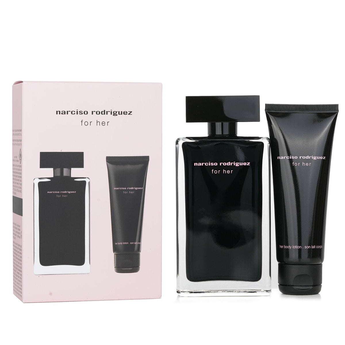 Narciso Rodriguez For Her Gift Set 100mL Eau de Toilette and body lotion
