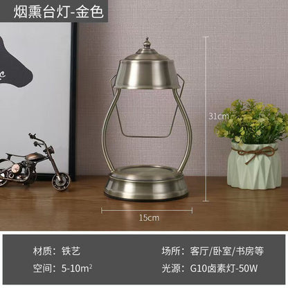 Retro Black Candle Warmer Lamp for Bedroom & Living Room