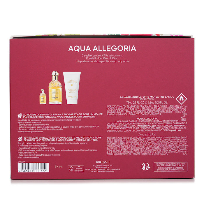 Guerlain Aqua Allegoria Forte Mandarine Basilic Eau de Parfum Gift Set 75mL + 7.5mL + 75mL Lotion additional supplier image 3