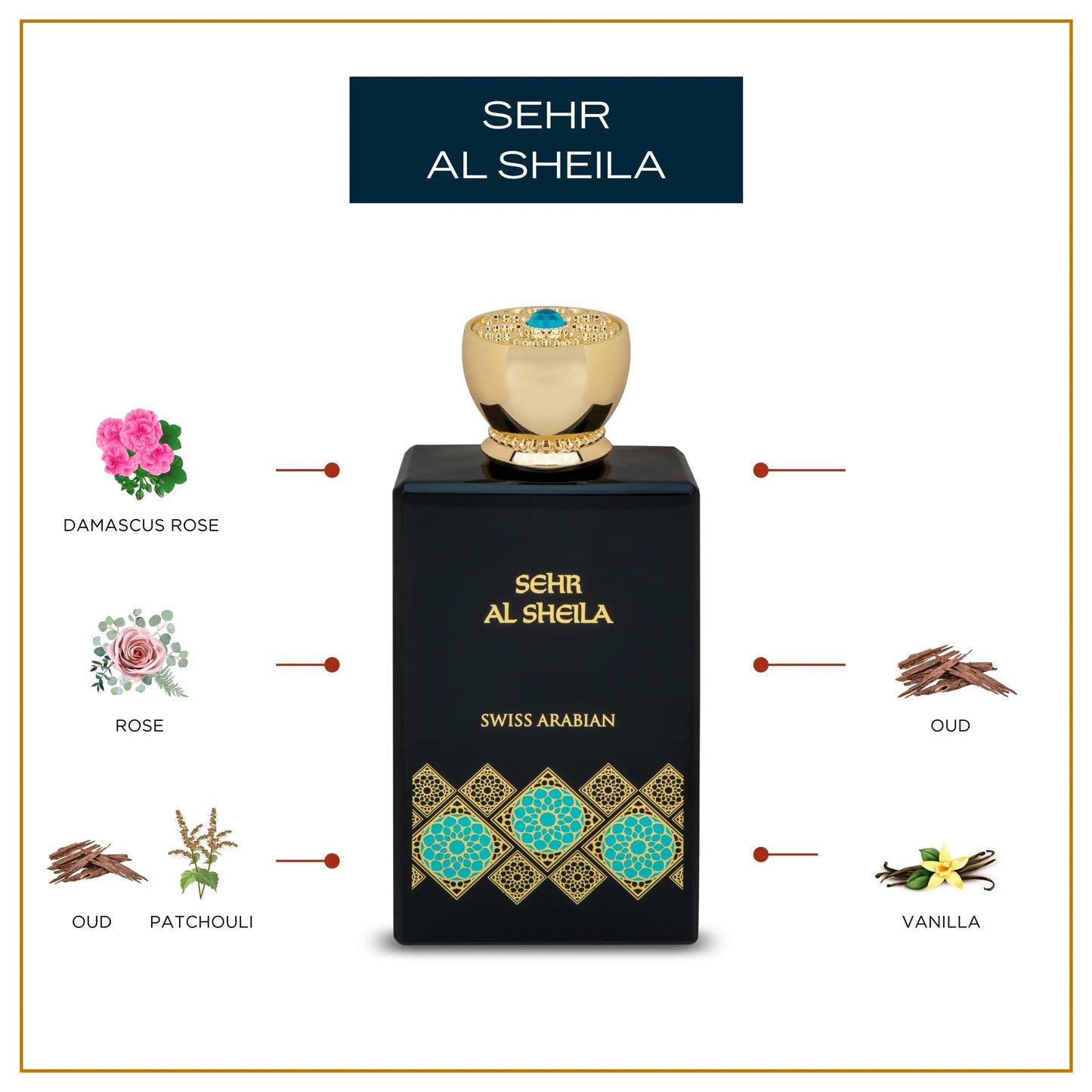 Swiss Arabian Sehr Al Sheila Eau de Parfum Rose Oud 100mL image 4