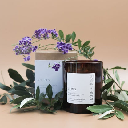 Jade + June Ceres Crystal-Infused Soy Candle – 45hr Burn supplier image 3