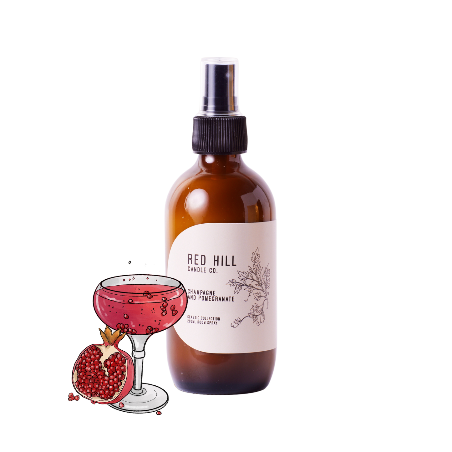Red Hill Candle Co Champagne & Pomegranate Room Spray 200mL product image