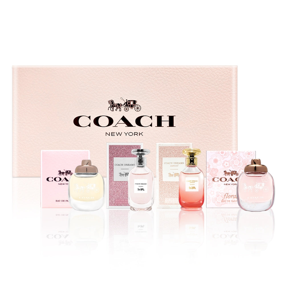 Coach Mini Eau de Parfum Collection four miniature fragrances and gift box