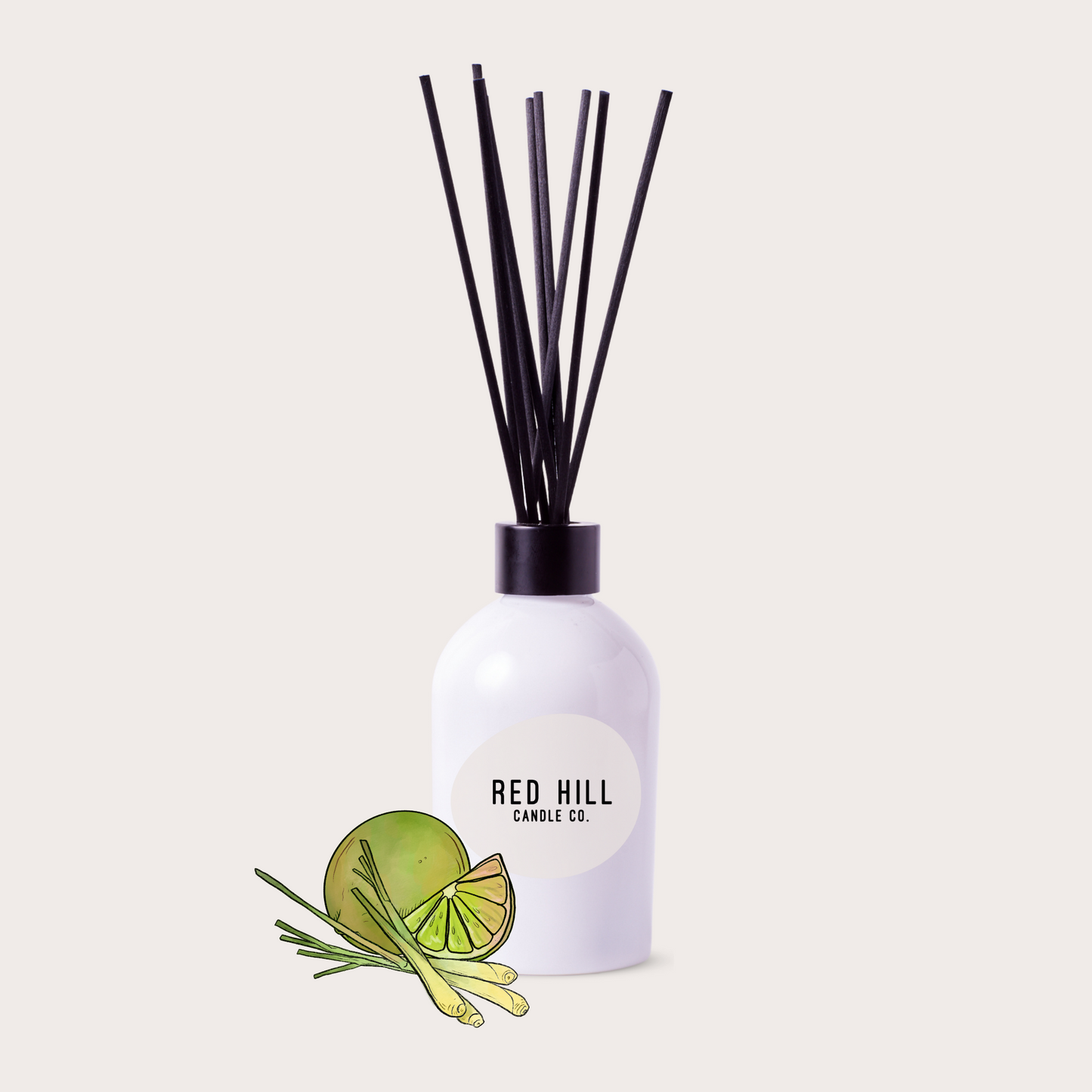 Red Hill Candle Co Persian Lime & Lemongrass Felt Flower Air Freshener + 15mL Oil additional supplier image 5