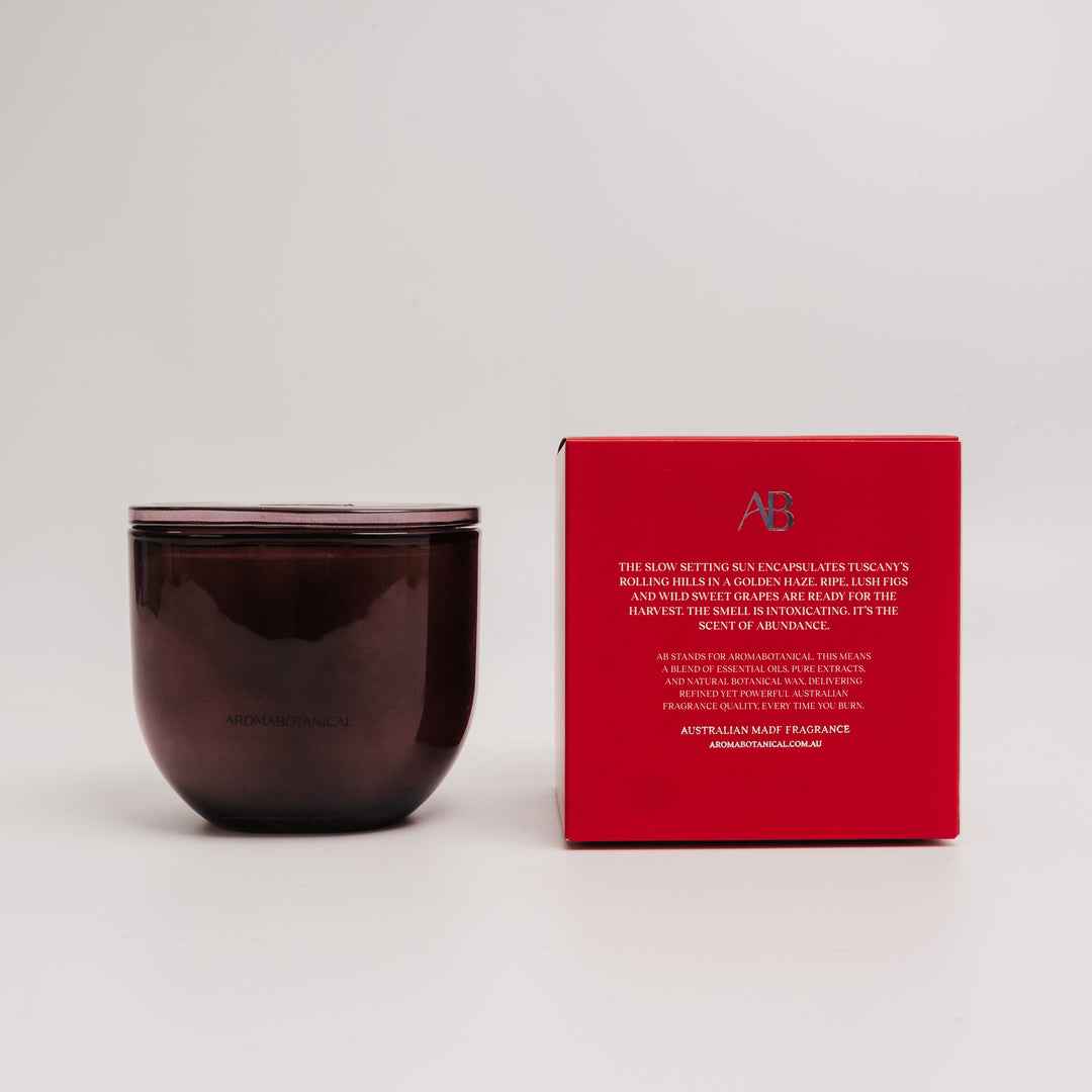 Aromabotanical Harvest at Dusk – Tuscan Fig & Wild Grape Scented Candle 400g