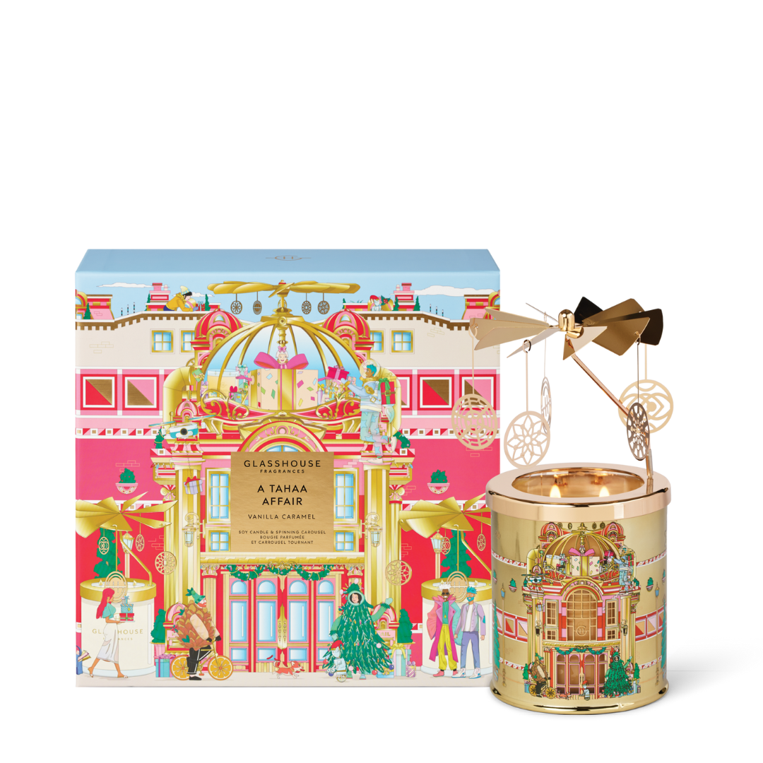 Glasshouse Fragrances A Tahaa Affair Candle & Spinning Carousel 380g
