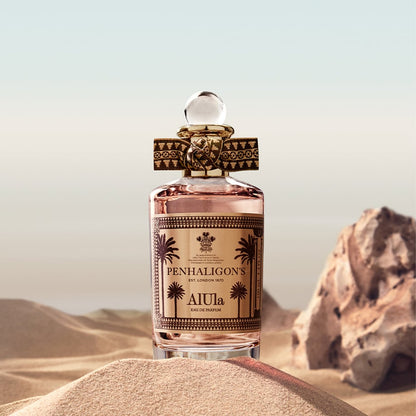 Penhaligon's AlUla bottle in desert-inspired campaign setting