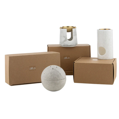 Altasphere Alta Column Travertine Oil Burner