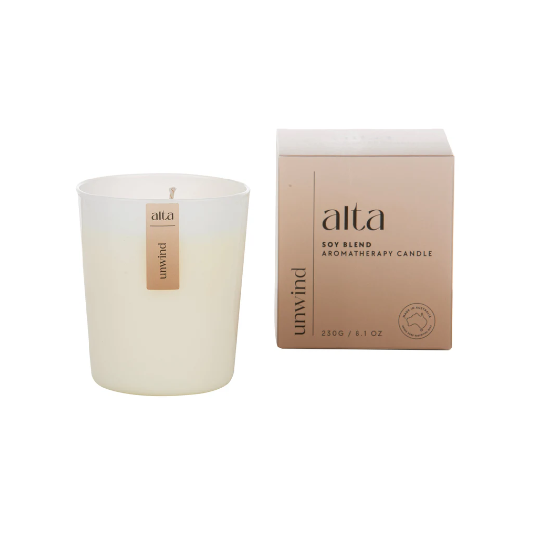Altasphere Alta Essential Oil Candle Unwind 230g