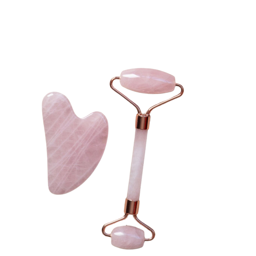 Altasphere Alta Rose Quartz Beauty Ritual Set – Roller and Gua Sha