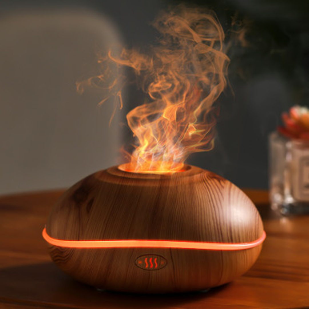 Flame Effect Aroma Humidifier Essential Oil Diffuser