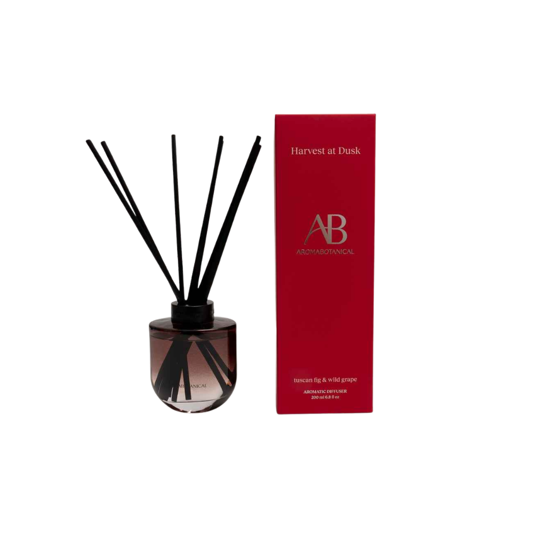 Aromabotanical Harvest at Dusk – Tuscan Fig & Wild Grape Reed Diffuser 200mL - The Gift Company
