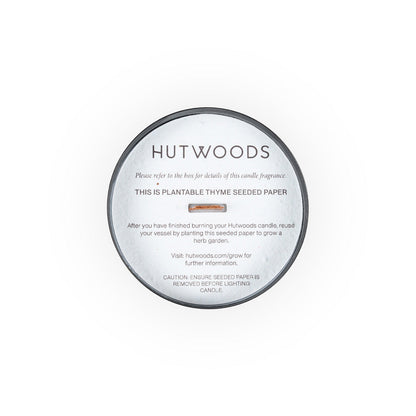 Hutwoods Bergamot & Anjou Pear Matte Black Vessel Candle Extra Large 200+ Hours Burn Time lifestyle image 2