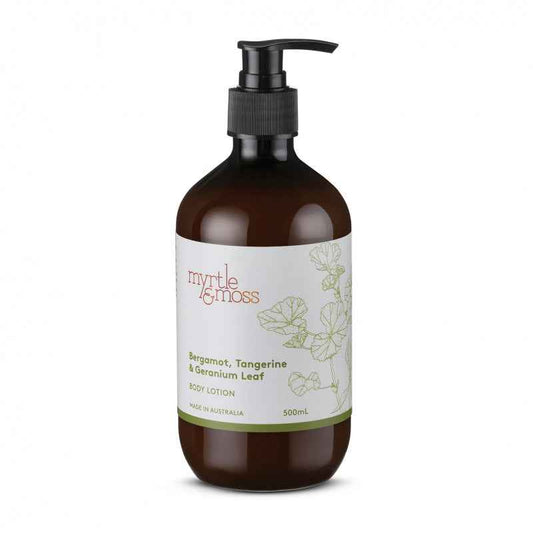 Myrtle & Moss Bergamot, Tangerine & Geranium Leaf Hand & Body Wash & Body Lotion Bundle