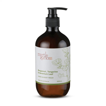 Myrtle & Moss Hand & Body Wash Bergamot, Tangerine & Geranium Leaf 500mL