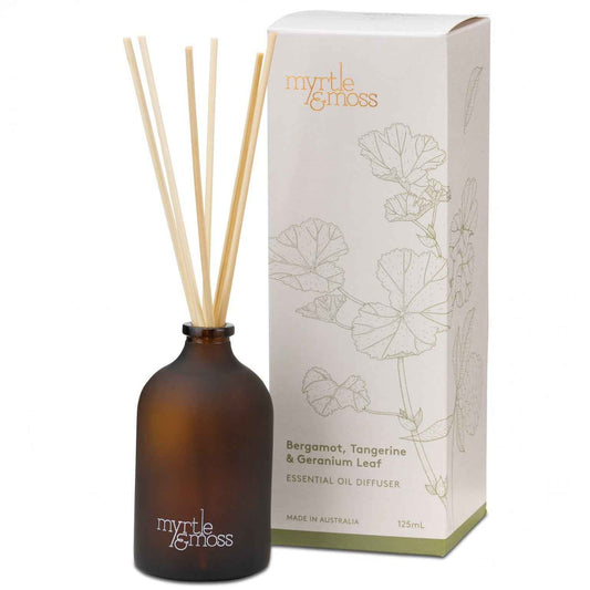 Myrtle & Moss Bergamot, Tangerine & Geranium Leaf Soy Wax Candle & Diffuser Bundle