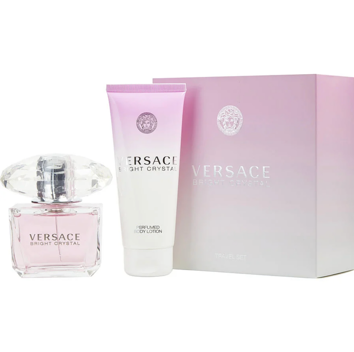 Versace Bright Crystal Gift Set 90mL Eau de Toilette and 100mL body lotion