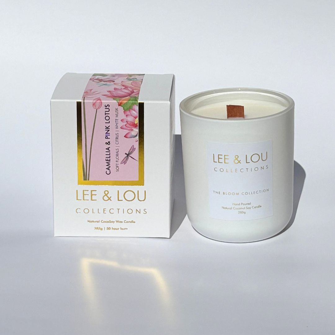 Lee & Lou Camellia & Pink Lotus Bloom Candle 285g additional supplier image 6
