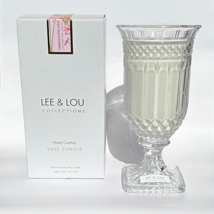 Lee & Lou Camellia & Pink Lotus Crystal Vase Candle 1.5kg additional supplier image 9