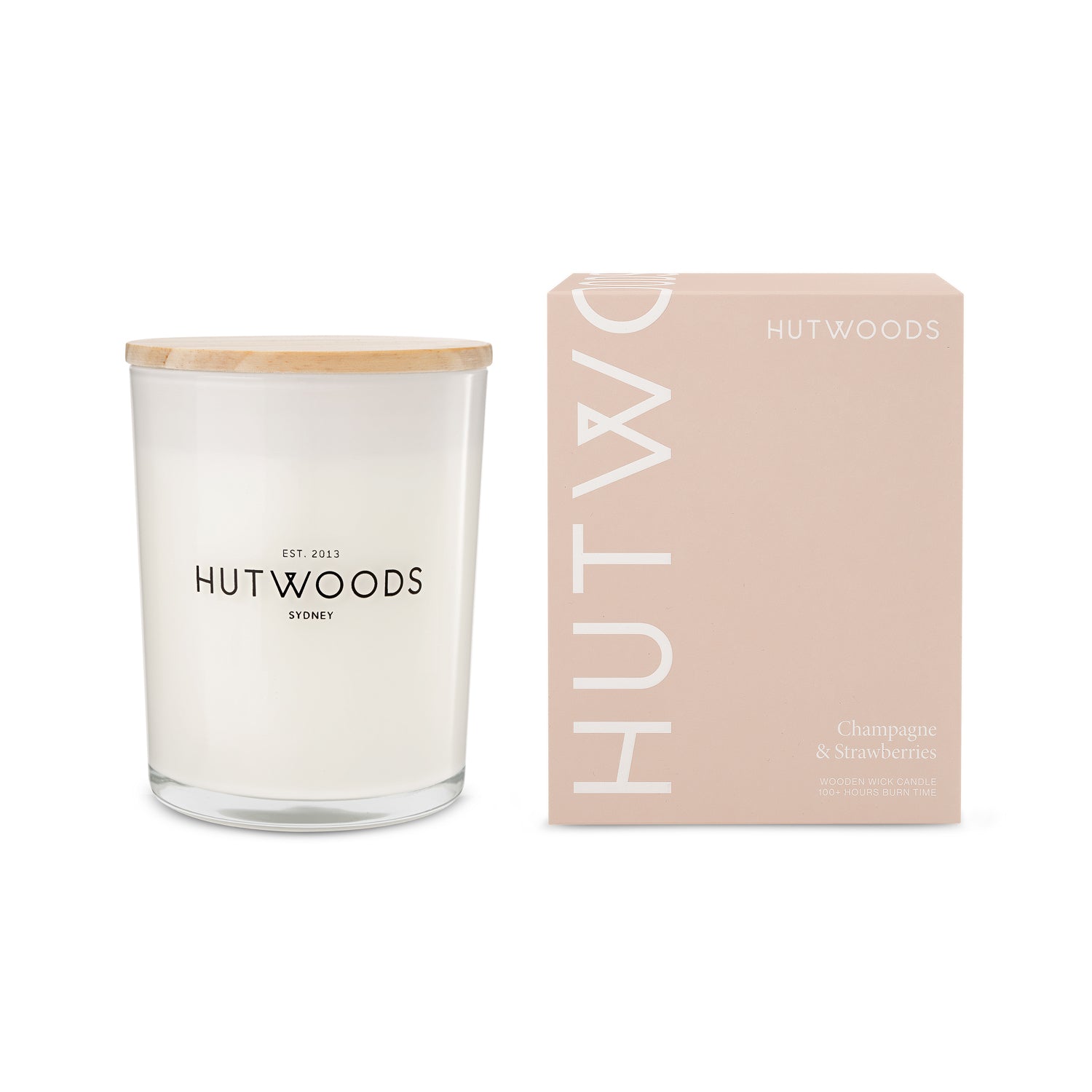Hutwoods Champagne & Strawberries Large Candle 500g & Reed Diffuser 200mL Bundle - The Gift Company