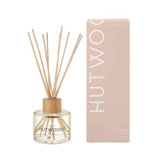 Hutwoods Champagne & Strawberries Reed Diffuser 200mL - The Gift Company