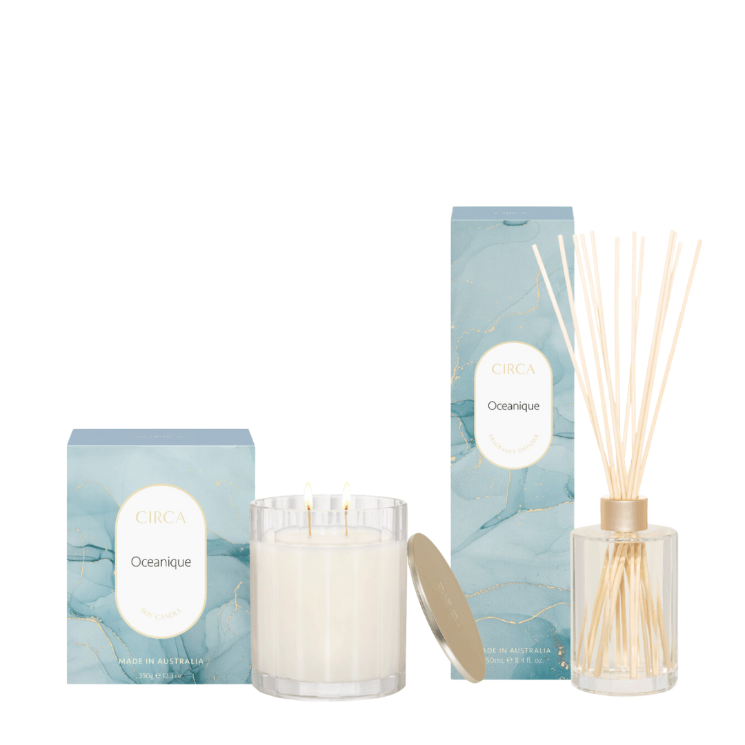 CIRCA Oceanique Candle 350g & Diffuser 250mL Bundle (worth $90)