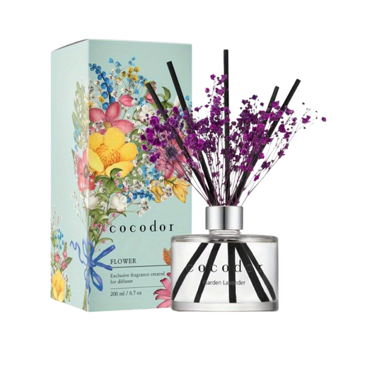 COCODOR Preserved Real Flower Reed Diffuser Garden Lavender 200mL