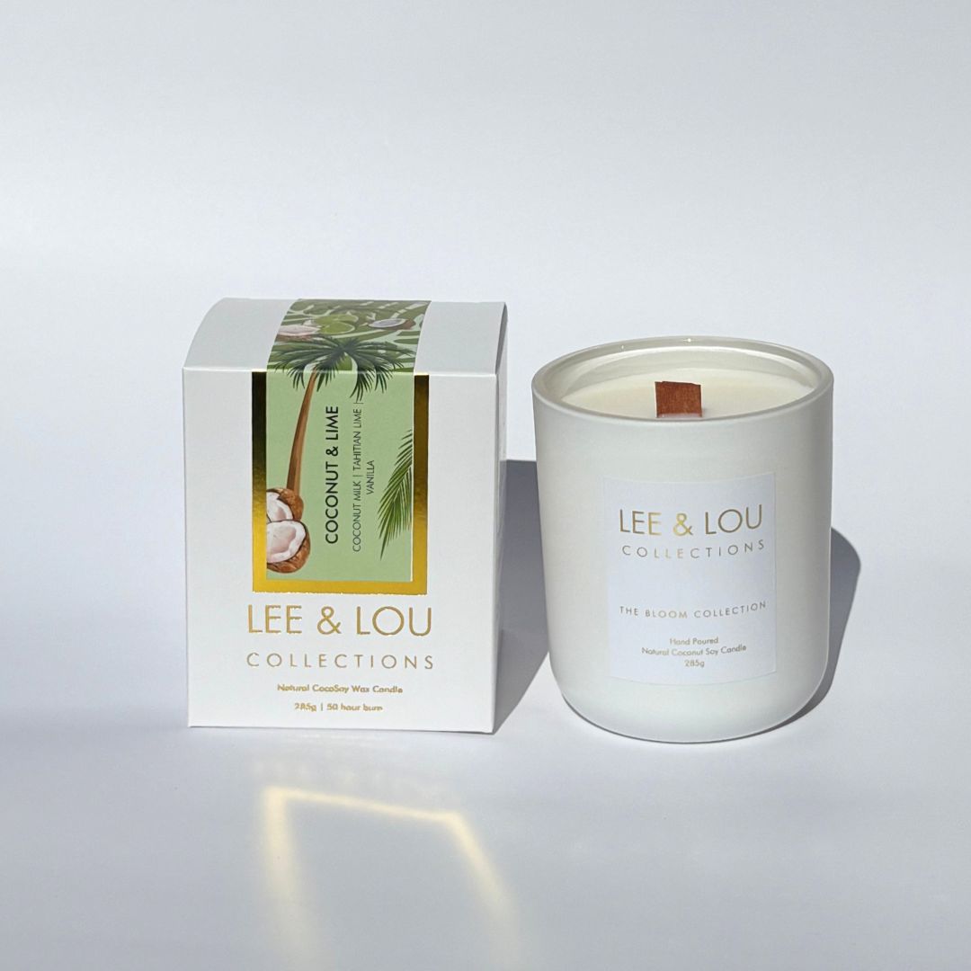 Lee & Lou Coconut & Lime Bloom Candle 285g additional supplier image 6