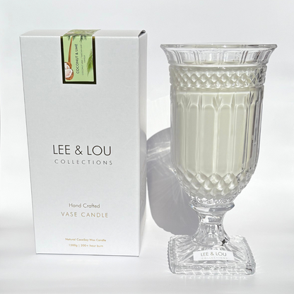Lee & Lou Coconut & Lime Crystal Vase Candle 1.5kg additional supplier image 10