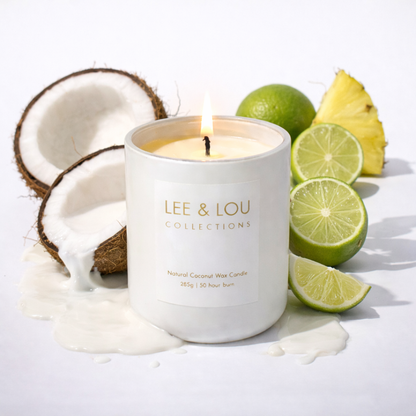 Lee & Lou Coconut & Lime Bloom Candle 285g additional supplier image 5