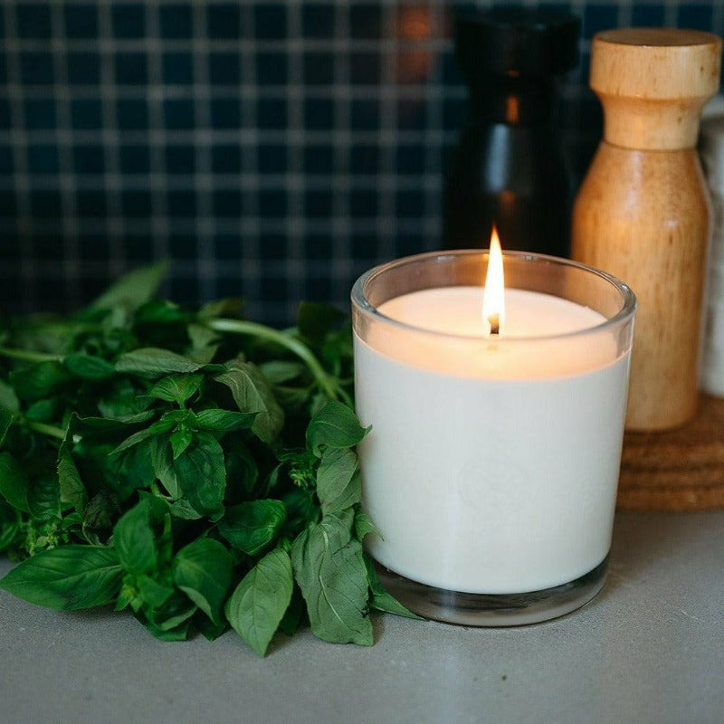 CandleXchange Mandarin, Lime & Basil Soy Candle 400g lifestyle image 3