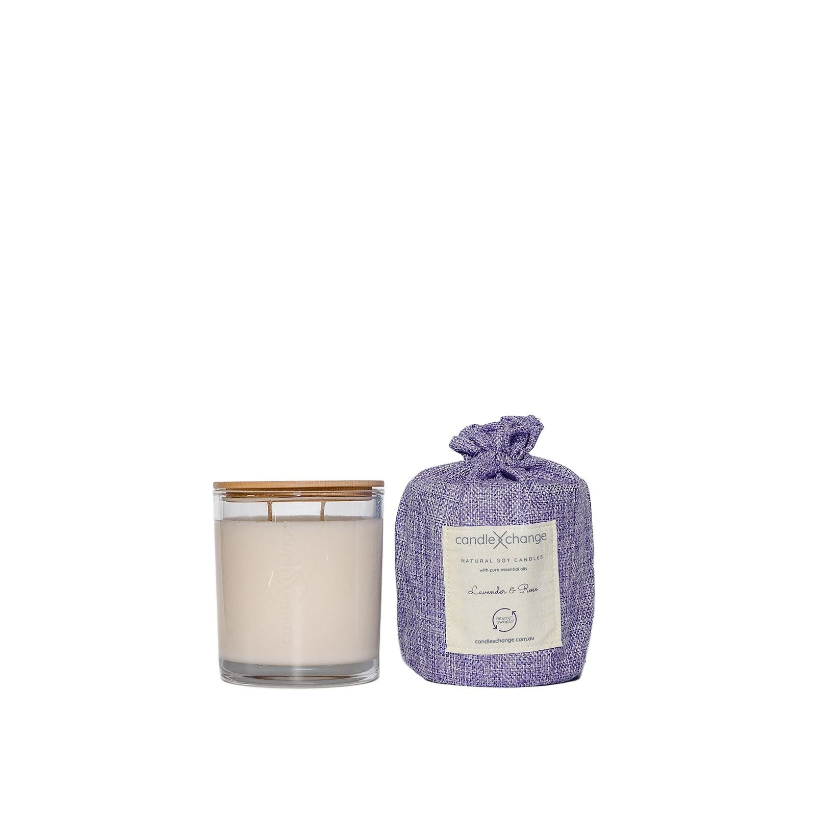 CandleXchange Lavender & Rose Soy Candle 400g