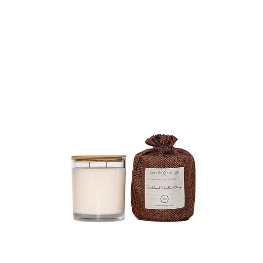 CandleXchange Sandalwood, Orange & Vanilla Soy Candle 400g