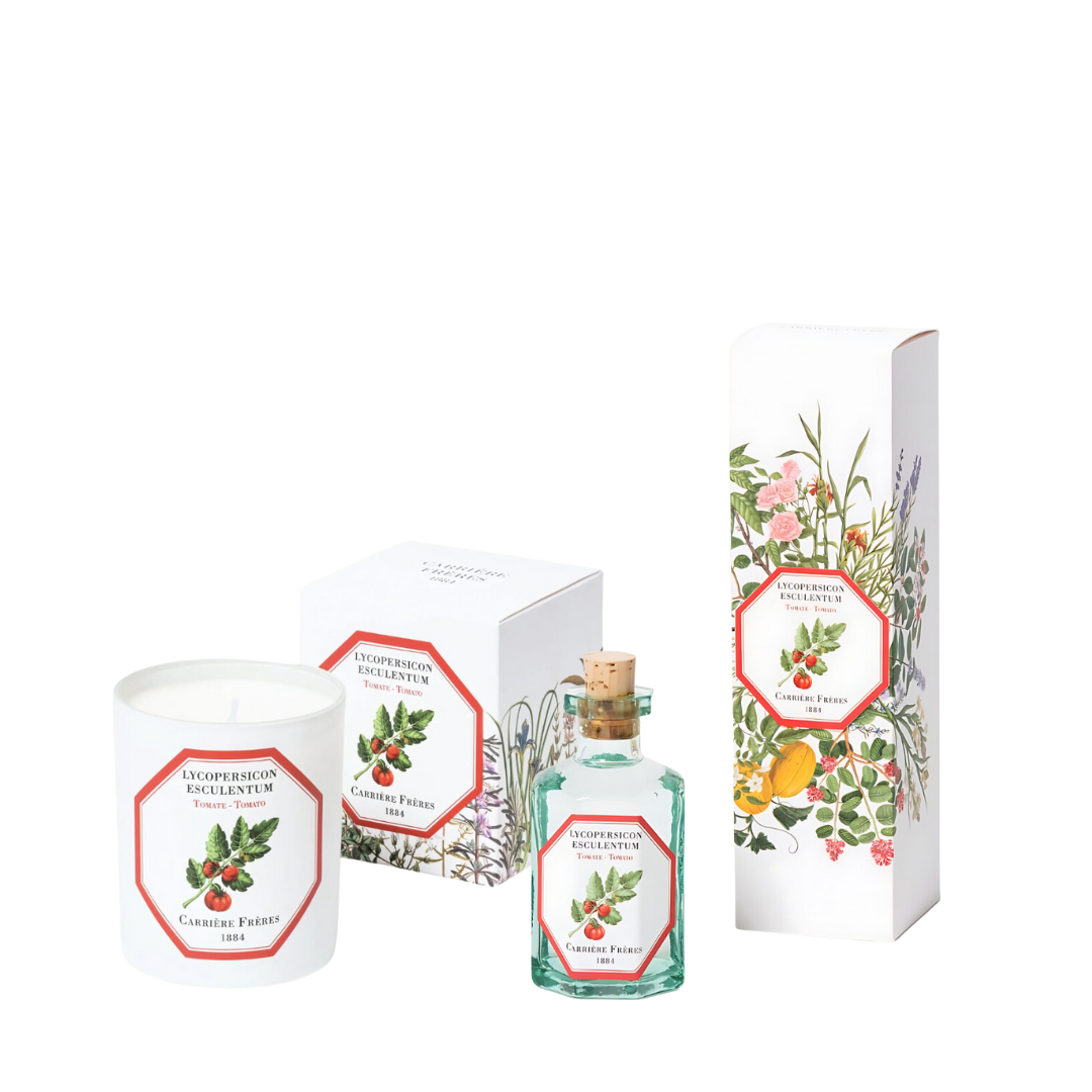 Carrière Frères Tomato Candle 185g & Diffuser 200mL Bundle (worth $210)