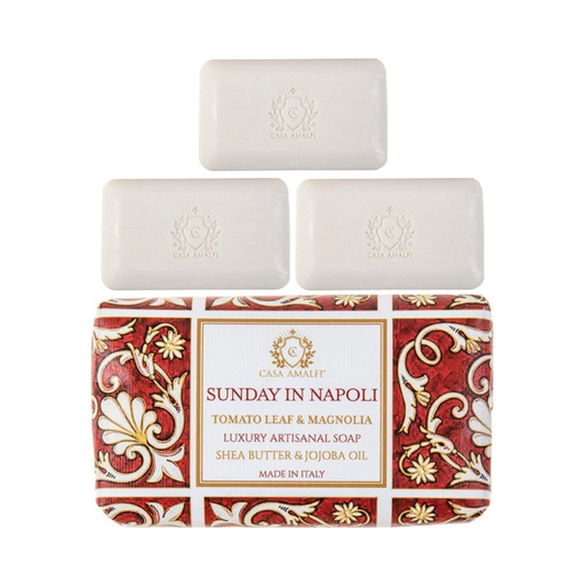 Casa Amalfi Sunday In Napoli Body Soap Tomato Leaf & Magnolia Set of 3 × 150g