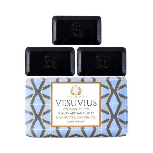 Casa Amalfi Vesuvius Detox Body Soap Volcanic Detox Set of 3 × 150g