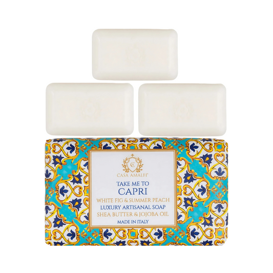 Casa Amalfi Sailing Il Mediterraneo Body Soap Blue Ocean Set of 3 × 150g