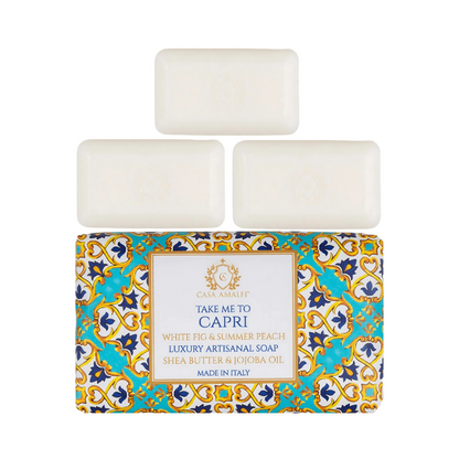 Casa Amalfi Take Me To Capri Body Soap White Fig & Ivy Set of 3 × 150g