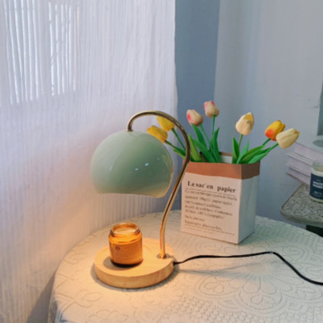 Scandinavian Candle Warmer Lamp with Timer & Dimmable Lighting