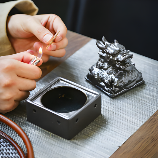 Ceramic Jade Seal Incense Burner Zen Meditation Aroma Diffuser