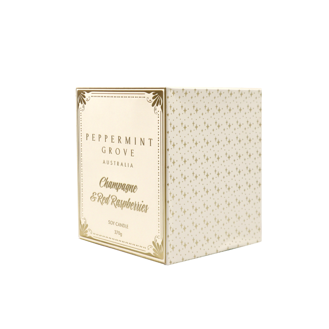 Peppermint Grove Champagne & Red Raspberries Candle 370g