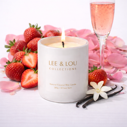 Lee & Lou Pink Champagne Bloom Candle 285g additional supplier image 4