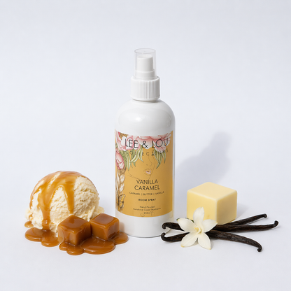 Lee & Lou Vanilla Caramel Room Spray 250mL styled product image 2