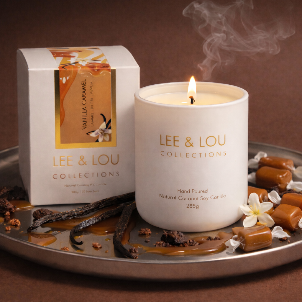 Lee & Lou Vanilla Caramel Bloom Candle 285g additional supplier image 5