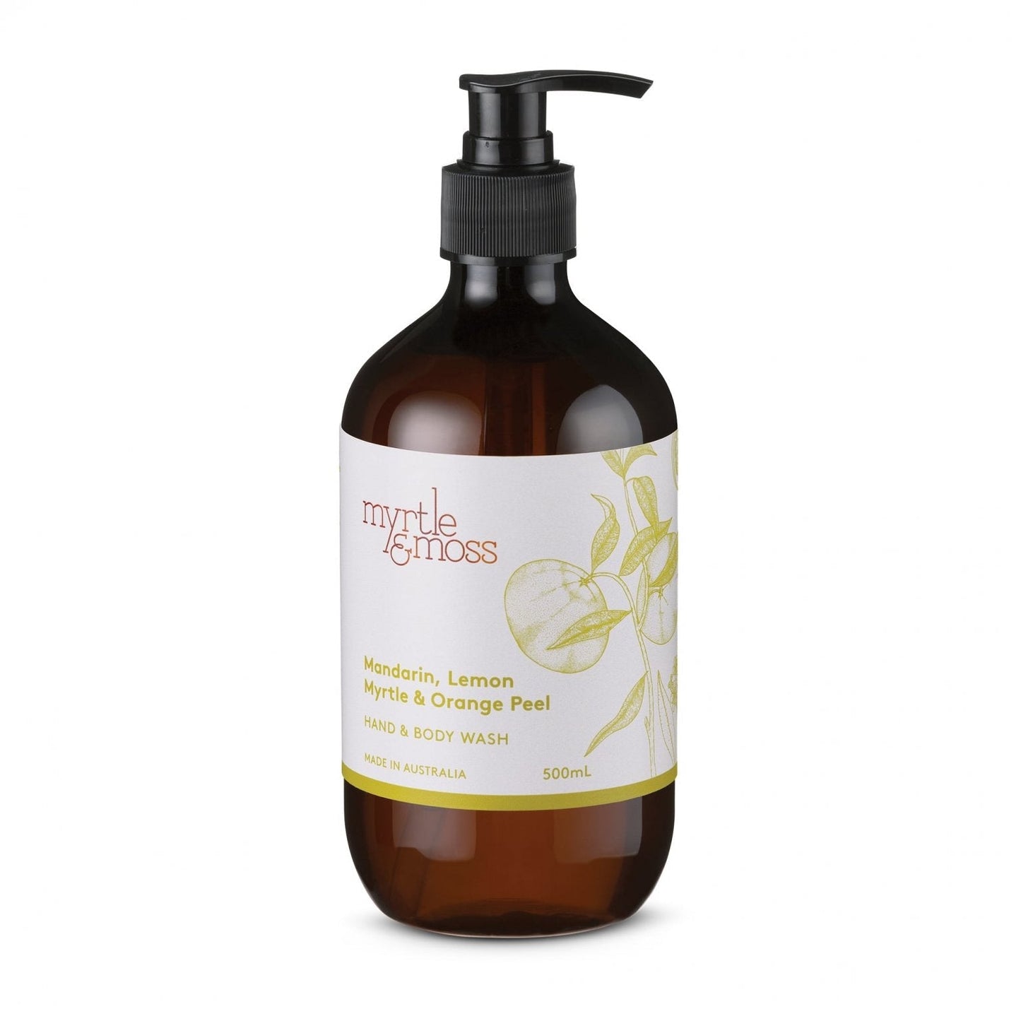 Myrtle & Moss Hand & Body Wash Refill Mandarin, Lemon Myrtle & Orange Peel 1L